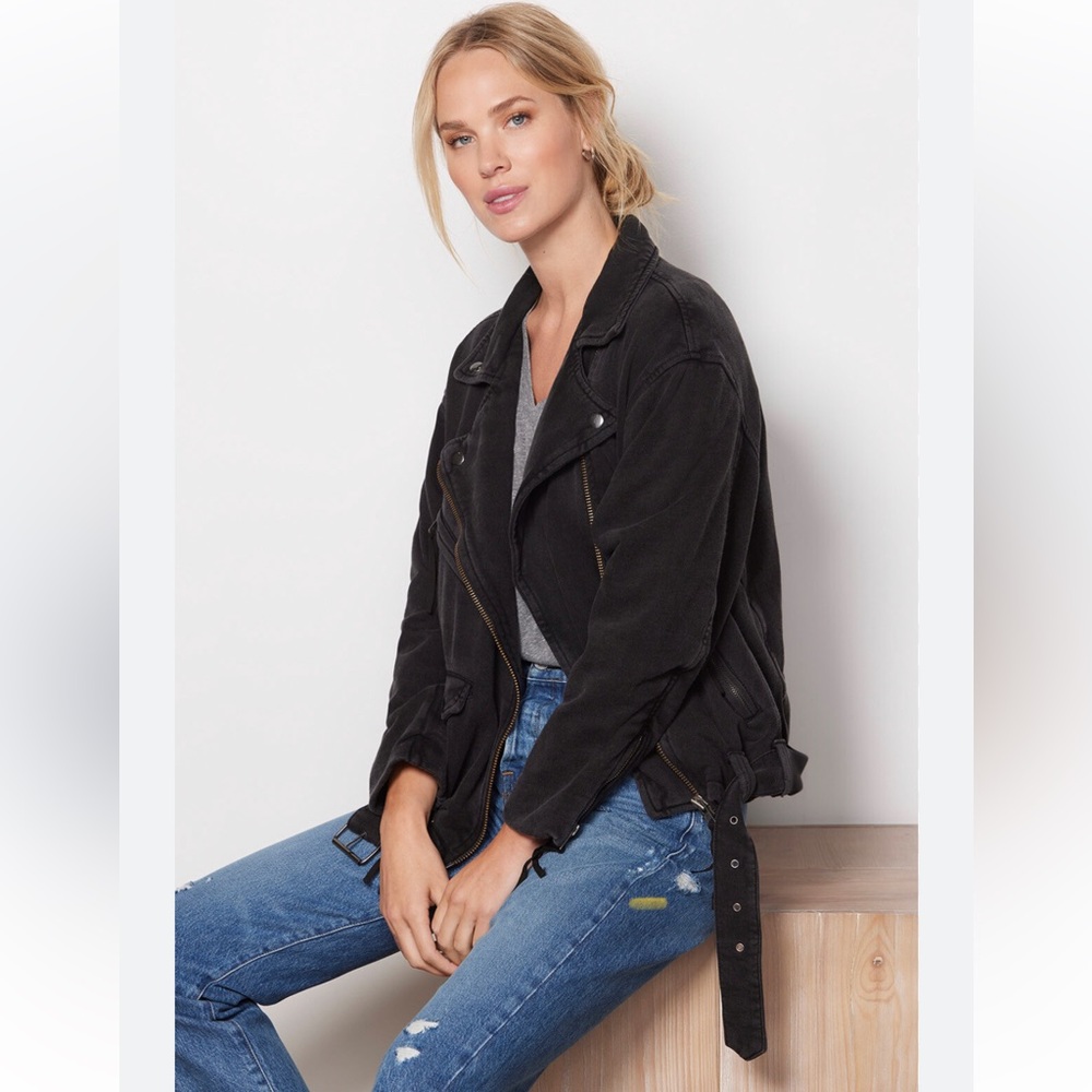 Free People Rebel Knit Moto Jacket
